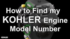 How to Find KOHLER Model Number