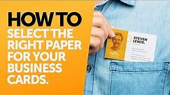 How to select the right paper for your business card (different options)