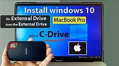 How to install windows 10 MacBook Pro 2023 on external drive | Free