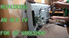 Repairing an old tv for the workshop