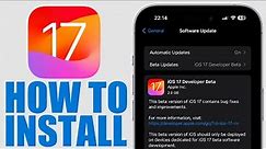 iOS 17 Beta Released - How to Install ( FREE )