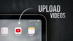 How to Upload Youtube video from iPad (tutorial)