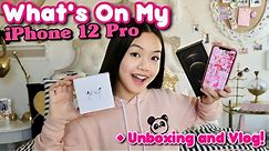 What's On My iPhone 12 Pro! 📱🍎 + Vlog and Unboxing