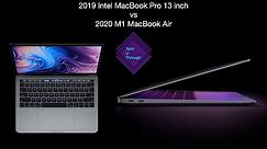 2019 Intel MacBook Pro 13 inch vs 2020 M1 MacBook Air