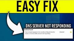 DNS Server Not Responding on Windows (Easy Fix) | Windows 10/11