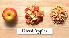 How to Dice Apples into Cubes (Large & Small)