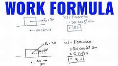 Work Formula Example (High School & AP Physics 1)