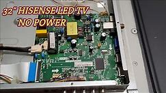HOW TO REPAIR HISENSE LED TV WITH NO POWER / HISENSE 32N3174 (Tagalog)
