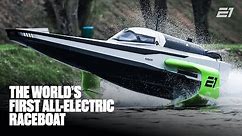 World's first all-electric raceboat | The RaceBird's historic first flight | E1 Series