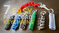 7 EASY PARACORD KEYCHAINS | PARACORD KNOTS
