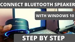 Connect Bluetooth Speaker to PC or Laptop - Windows10