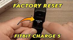 Fitbit Charge 5 : How to Factory Reset (Erase Everything)