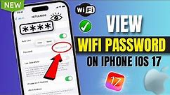 How To View WIFI Password on iPhone iOS 17 | See Connected WIFI Password on iPhone