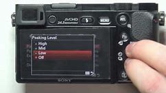 How To Enable & Disable Peaking Level On Sony A6000