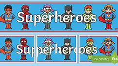 Cute Superhero Display Banner