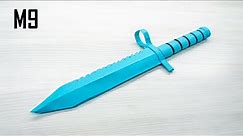 How to make paper CSGO M9 Bayonet KNIFE from paper