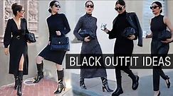 HOW TO STYLE ALL BLACK CLASSY OUTFITS | 7 elegant outfit ideas