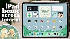 How to Customise your iPad Home Screen | Aesthetic + Productive | iPadOS15 ✧