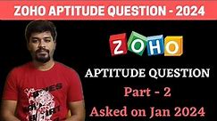 Zoho Aptitude Questions 2024 | Latest Aptitude Question | BiNaRiEs