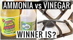 How to Clean STOVE GRATES: Ammonia vs Vinegar (Surprise Clean with Me Ending)!!