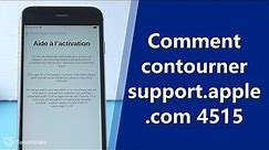 Comment contourner support.apple.com/kb/TS4515