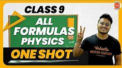 All Formulas of Class 9 Science Physics in One Shot | 9th Physics Important Formula Revision #Cbse