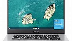ASUS CX1500CNA-AS84F Chromebook CX1, 15.6" Full HD NanoEdge Display, Intel Celeron N3350 Processor, 64GB eMMC Storage, 8GB RAM, Chrome OS, Transparent Silver, CX1500CNA-AS84F