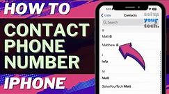 iOS 17: How to Find Contact's Phone Number on iPhone