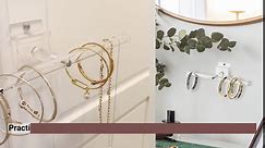 MOOCA Stylish Premium Acrylic Slatwall Accessories Display, Wall-Mount Jewelry Display for Dangling Jewelry Collection, Acrylic Bracelet Holder, Acrylic Necklace Display
