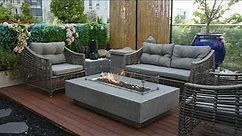 Dekorative Gas Feuerstelle - Hampton - Blickfang für Garten, Terrasse oder Lounge