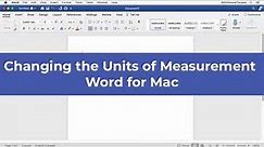 Change the units of measurement from centimetres to inches (or inches to cm) in Word for Mac