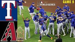 Rangers vs D-Backs WORLD SERIES [TODAY] Full Game NOV 01, 2023 - MLB Highlights | MLB 2023