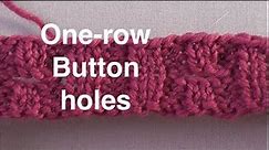One Row Buttonholes // Technique Tuesday