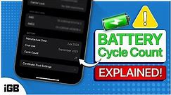 How to Check iPhone 15 Battery Cycle Count 🪫🔄