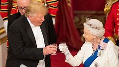 Queen Elizabeth II toasts to President Trump at Buckingham Palace dinner