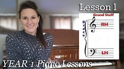How to read piano music - Year 1, Unit 1, Lesson 1 - Free video piano course