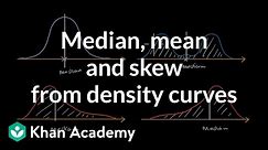 Median, mean and skew from density curves | AP Statistics | Khan Academy
