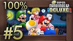 New Super Mario Bros. U Deluxe: 100% Walkthrough (4 Players) - World 5 - All Star Coins