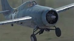 The F4F Wildcat returning to base after a sudden scramble.