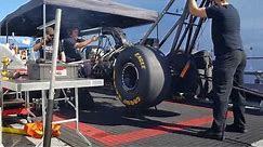 INSANE NHRA Top Fuel Dragster Double Whack Audrey Worm warm up