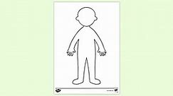 Human Body Outline Colouring Page