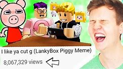 LANKYBOX REACTS TO FUNNIEST PIGGY MEMES EVER! (HILARIOUS MOMENTS)