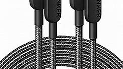 Anker iPhone Fast Chargin Cable, 310 USB-C to Lightning Braided Cable(2pack,10ft, Black), MFi Certified, Fast Charging Cable for iPhone 14 Plus 14 14 Pro Max 13 13 Pro iPhone 12 (Charger Not Included)