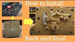 How to install rack and snail to chime and strike for Hermle Triple Chime