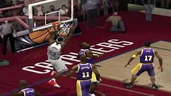 NBA Live 2004 Gameplay Los Angeles Lakers vs. Cleveland Cavaliers (3 minutes quarter time)