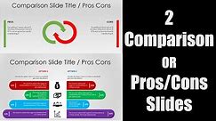 Pros and Cons or Data Comparison Slide Design 1 | Animated PowerPoint Slide Design Tutorial