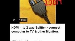 HDMI 1 to 2 way Splitter - UPDATE 2019 demo