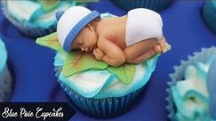 Fondant Sleeping Baby Accessories Tutorial | Baby Shower Cupcakes / Cake Topper