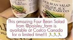 Get it before it’s gone!!!⠀This amazing Four Bean Salad from @paisley_farm is available at Costco Canada for a limited time!!! 🏃‍♀️🏃‍♀️🏃‍♀️⠀Perfect side dish for your lunch or dinner time meal! Filled with green beans, kidney beans, & chickpeas it also makes a great plant based dinner addition!!!⠀Check out @paisley_farm website to discover so many great tasting recipes!!⠀Price $9.99 for 2⠀📍Spotted in Orilla & Stoney Creek (please share location if you’ve seen them) | Costco Finds Canada