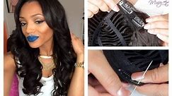 Glamorous in Minutes: Adding Wig Clips & Installing Ten Minute Sew-in at Home!